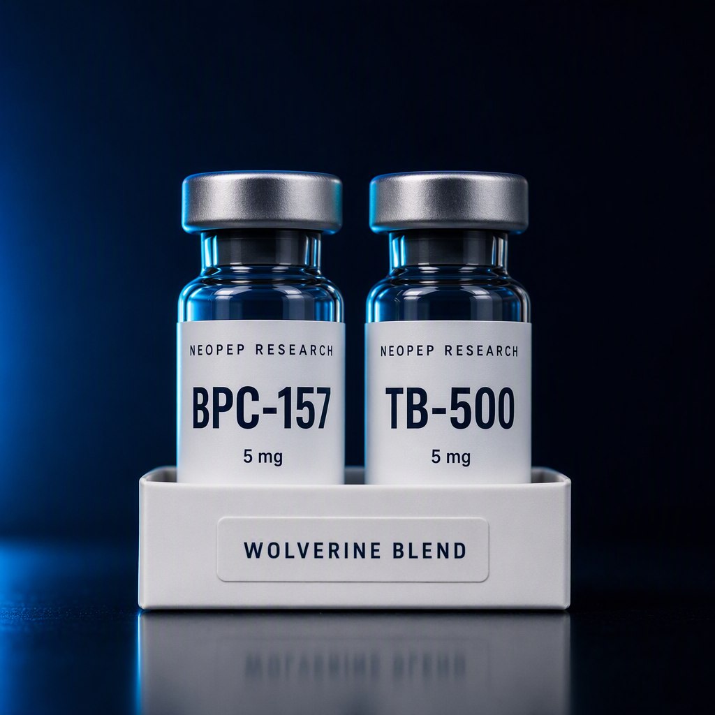 Wolverine (BPC-157 / TB-500) research peptide vial